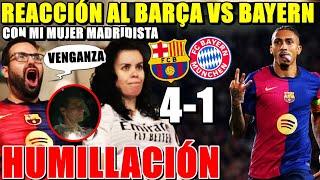 HINCHA del BARÇA REACCIONA al BARÇA 4-1 BAYERN con MI MUJER MADRIDISTA ¡HUMILLACIÓN y VENGANZA!