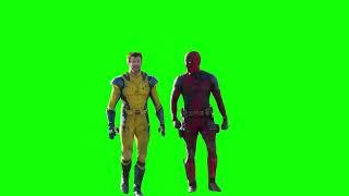 Deadpool and Wolverine Walking Together meme - Green Screen