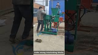 QT2-25 clay brick production demonstration