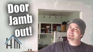 How to remove a door jamb, finish drywall corners  and create doorway. Easy!