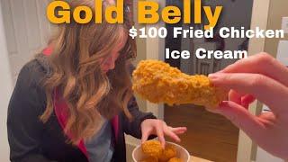 Trying THE $100 Fried Chicken Ice Cream From Gold Belly 