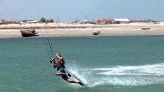 Kitesurfing Technique - Dark Slide Grab Slow Mo