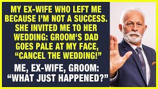 Invited me to my ex-wife's wedding. Groom’s dad turns white at the sight of me… “Wedding’s off!”