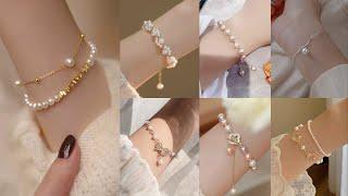 Modern Pearl Bracelet Styles//Pearl Bracelet Designs for Girls//Elegant Pearl Bracelet Ideas 2024-25