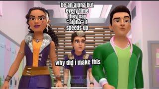 Be an alpha but every time they say “alpha” it speeds up