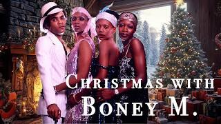 Christmas with Boney M. (Full Album | Fireplace | Cozy Room | 1 Hour)