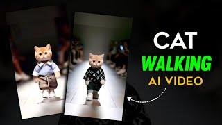 Cat Walking Ai Video Editing | Puppy Fashion Show AI Video Generator with Kling AI Tutorial