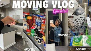 MOVING VLOG | Ep 1 : Empty Apartment Tour , Shopping , Unpacking , Cleaning