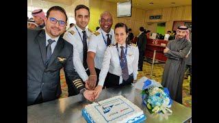 GoAir Airways made its first flight to Dammam, Saudi Arabia   Captain Sagar Shah