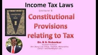 Constitutional provisions relating to Tax