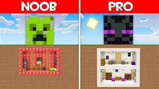 Minecraft Battle: CREEPER vs ENDERMAN BUILD CHALLENGE - NOOB vs PRO vs HACKER vs GOD in Minecraft!