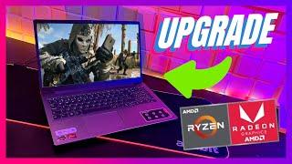  AINDA MAIS FORTE! Fiz UPGRADE no Lenovo Ideapad 3 Ryzen 5 5500u Vega 7 com Testes Atualizados 2023