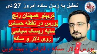 تحلیل به زبان ساده : بیت کوین ، فارکس ، دلار ،بورس تهران ، بورس جهانی ، سکه ، طلا 18 امروز 27 دی