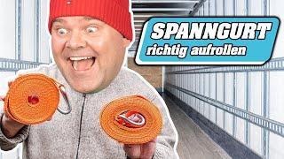 Spanngurt aufrollen Haken innen oder aussen? Spanngurte aufwickeln Anleitung Ladungssicherung