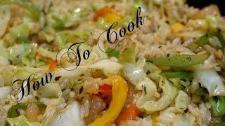 The Best Fried Cabbage RECIPE ( Rice & Shrimp stir fry)