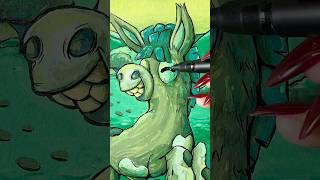 PAINTING a POKÉMON with ONLY 1 COLOR (the WORST) #pokemon #art