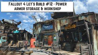 Fallout 4 Let's Build #12 - Power armor storage & workshop