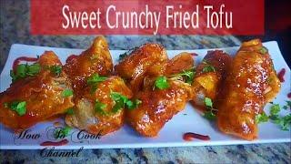 Sweet And Crunchy Fried Tofu | TOFU NUGGETS | CRISPY TOFU RECIPE