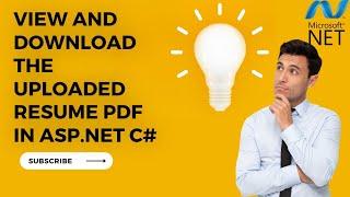 How to upload and display pdf in Asp. Net | How to generate pdf and download resume PDF Asp. Net C#