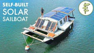 Man Living Off-Grid on a DIY Solar Powered Sailboat - 100% Fossil Fuel Free