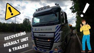 RENAULT UNIT & TRAILER HEAVY RECOVERY! 44 TONNES & LOADED!