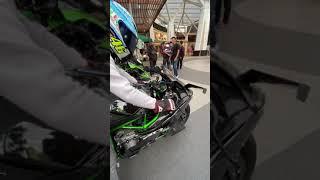 Kawasaki Ninja H2R with loud exhaust 