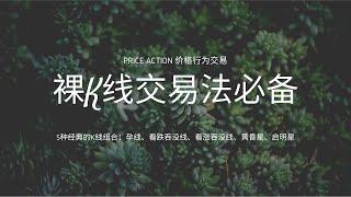 经典的5种K线组合（孕线、看涨吞没线、看跌吞没线、黄昏星、启明星）price action|价格行为交易必备|裸K线交易法