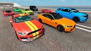 ДЛИННАЯ ГОНКА НА ВЫЖИВАНИЕ БЕЗ ТОРМОЗОВ! Битва иномарок. Гоша и Чич. Beamng drive.