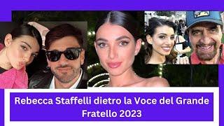 Rebecca Staffelli  dietro la Voce del Grande Fratello 2023 #rebeccastaffelli