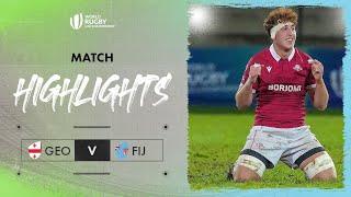 Georgia overpower Fiji | Georgia v Fiji | World Rugby U20 Championship 2024 | 9th Place Semi Final