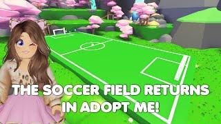 The SOCCER FIELD RETURNS in Adopt me! NEW STADIUM AND MORE!