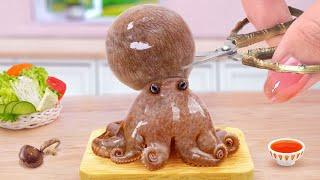Best Of Spicy Seafood  Miniature Enoki Mushrooms Octopus Korean Black Bean Sauce Tina Mini Cooking