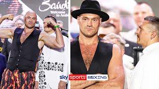 FURY REFUSES STAREDOWN!  | Tyson Fury and Oleksandr Usyk go head-to-head at final press conference