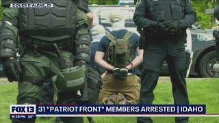 31 'Patriot Front' members arrested in Idaho  | FOX 13 Seattle
