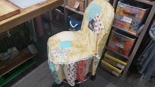 SCRAP BUSTING 2021: Patchwork Office Chair Slip Cover