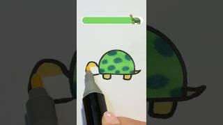 How to draw a cute turtle easy 