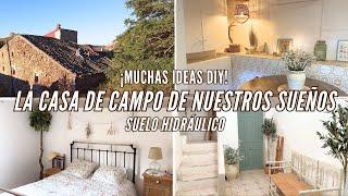 TRANSFORMO MI CASA DE CAMPO  Hago una lámpara DIY con una cesta  ¿Pongo suelo hidráulico? IDEAS 