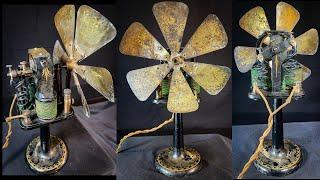 SOLD - Ziegler 8” 6BB *VERY RARE* Candlestick Bi-Polar 6V DC Battery Fan (ca. 1895) - SOLD