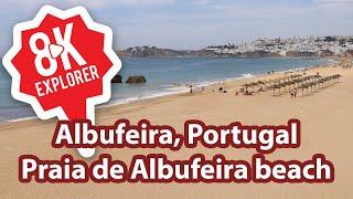 8K Explorer Gimbal walk around the Praia de Albufeira beach in Albufeira in Portugal 28th April 2023