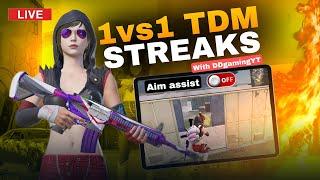 BGMI 1V1 TDM ROOM LIVE | 1V1 TDM STREAK MATCHES | BGMI LIVE CUSTOM ROOM