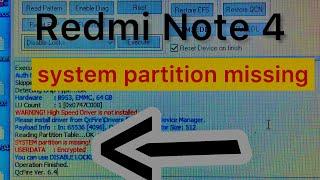 Redmi Note 4 Emmc Change | Redmi Note 4 only Vibrate | Emmc Change File | System Partition Missing.