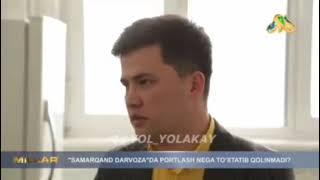 “Toshkent shahridagi “Samarqand darvoza” savdo majmuasi oldida oʻt oʻchirish moslamasini yoqi