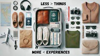 Less things, more experiences.