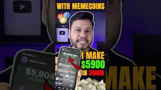 I Made $5900 Trading Meme Coins in 30 Min ! Best Meme Coins to Buy Now - 1000X #memecoin #crypto