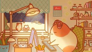 Hammy Lends You Braincells! [ 1HR cute study lofi mix ]