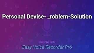 Personal Devise-Great Ergonomic Problem-Solution