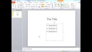 PowerPoint tip, one line at a time