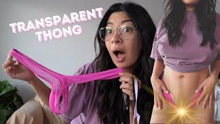 Transparent Thong Lingerie Try On Haul with Cami Strella | 4K 2024
