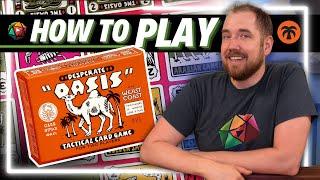 How to Play DESPERATE OASIS | 2 Player Tactical Card Game | Board Game Tutorial