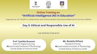 Day 5: Ethical and Responsible Use of AI | Online Training on “Artificial Intelligence in Education